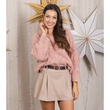 Gemre Soft Pink Long Sleeve Sweater Rianee | Shoptok.si
