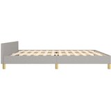  Posteljni okvir z vzglavjem svetlo siv 200x200 cm blago, (20788492) | Shoptok.si
