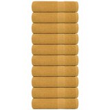 vidaXL Kopalne brisače 10 kos zlata 100x150 cm 360 g/m² 100% bombaž | Shoptok.si