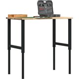 vidaXL Delovna miza 100x60x(71,5-98) cm trdna hrastovina | Shoptok.si