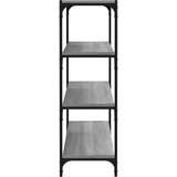 Ormarić za knjige boja hrasta 80x33x100 cm od drva i čelika | shoptok.hr