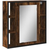 vidaXL Kopalniška omarica z ogledalom dimljeni hrast 60x16x60 cm, (21086748) Cene
