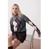 TRENDYOLMILLA ženski duks Twoaw26Kz00235, tamno siva-siva | Eponuda.com