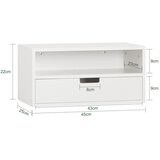 SoBuy KOMPLET 2 STENSKIH NOČNIH OMARIC 45x25x22cm, bela | Shoptok.si