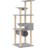  Penjalica za mačke sa stupovima za grebanje svjetlosiva 141 cm | shoptok.hr