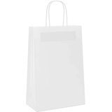  Papirnate vrećice 250 kom s ručkama bijele 21x11x31 cm | shoptok.hr