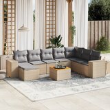 vidaXL 9-dijelni set vrtnih sofa s jastucima bež od poliratana | shoptok.hr