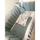 Zoreti_Kids 2024 Ogradica I posteljina za krevetac plazmica set pletnina zelena mede zelene | ePonuda.com