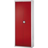 mauser skladiščna omara z odprtimi skladiščnimi posodami, vxšxg 1740 x 680 x 280 mm, dve barvi, korpus črn, vrata siva, 40 posod | Shoptok.si