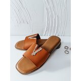 DStreet Klapki damskie SOLVINA kamelowe | ePonuda.com