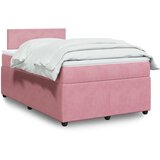  Krevet s oprugama i madracem ružičasti 120 x 190 cm baršunasti | shoptok.hr