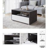 Livetastic Klubska Miza Nairobi-ii, Antracit, Bela | Shoptok.si
