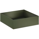  Vrtna saksija Maslinastozelena 80 x 80 x 30 cm Čelična vrata | shoptok.hr
