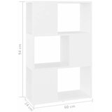 Ormarić za knjige / sobna pregrada bijeli 60x24x94 cm drveni | shoptok.hr