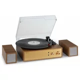 Auna Berklee TT-Play Prime, gramofon, jermenski pogon, 33 1/3 in 45 vrtljajev na minuto, stereo zvočniki