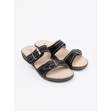 Shelvt Black women's flip-flops with buckles | shoptok.hr