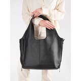 Shelvt Black large eco-leather handbag | Shoptok.si