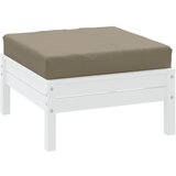  Paletni podni jastuk od tkanine 60 x 60 x 6 cm smeđe-sivi | shoptok.hr