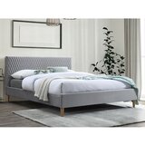  Tapecirani krevet AZURRO 200x160 cm - baršun - svijetlo sivi | shoptok.hr