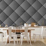  Foto tapeta - Grey symmetry - geometric pattern in concrete pattern with black joints 350x256 Vodootporna | shoptok.hr