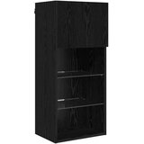 Zidni TV ormari Zidne 2 pcs Crni hrast 40,5 x 30 x 90 cm | shoptok.hr
