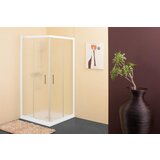 Kolpa San kotna tuš kabina 90x90 cm SQ LINE TKK 90/CH beli profili 511010 chincilla steklo | Shoptok.si
