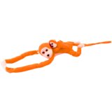 Plišana igračka majmun s bebom - 90 cm - narančasti | shoptok.hr