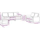  3-dijelni set sofa smeđi od tkanine | shoptok.hr