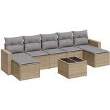vidaXL 8-dijelni set vrtnih sofa od poliratana s jastucima bež | shoptok.hr