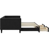  Dnevni krevet na razvlačenje s ladicama crni 80x200 cm tkanina | shoptok.hr