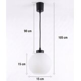 Brilagi LED luster na sajli RETRO GLASS 1xE27/60W/230V prečnik 15 cm crna/bela | Eponuda.com
