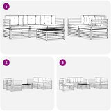  Set vanjskih sofa 6 pcs Bijela i antracit | shoptok.hr