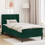  Okvir kreveta s madracem Tamnozelena 90 x 200 cm Baršun | shoptok.hr
