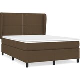 Maison Chic Box spring postelja - Vzmetna postelja z vzmetnico temno rjav 140x190 cm blago SL13489, (21908230) | Shoptok.si