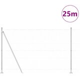  Heksagonalna ograda s betonskom osnovom 25 x 1,6 m Srebrna | shoptok.hr