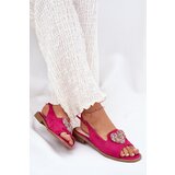S. BARSKI Women's sandals with decorative heart S.Barski KV27-018 fuchsia | ePonuda.com