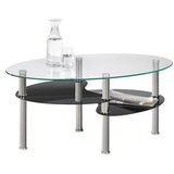 Möbelix ovalna klubska miza saba, črna, steklo | Shoptok.si