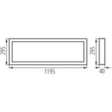 Kanlux 39233 - LED nadgradni panel BLINGO UAIO LED/40W/230V 120x30 cm CRI 90 UGR<19 | Eponuda.com