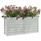  Povišena vrtna gredica 160 x 40 x 77 cm pocinčani čelik srebrna | shoptok.hr