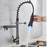 EYN Črna kuhinjska armatura z LED lučko ali brez | Pipa 0141b - klasični priklop ali visokotlačni grelnik — LED lučka | Shoptok.si