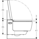 Geberit stenska WC školjka AquaClean Mera Comfort komplet, alpsko bela (146.213.11.1) | Shoptok.si
