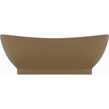  Luksuzni ovalni umivaonik mat krem 58,5 x 39 cm keramički | shoptok.hr
