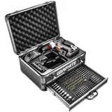 Energy+ set in aluminum case: drill/driver with removable chuck, 2 2.0Ah batteries, charger and 109 accessories