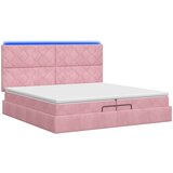  Krevet od pjene s madracem i LED-om Ružičasta 200 x 200 cm | shoptok.hr