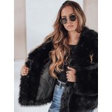 DStreet Damski krótki płaszcz futerko zimowy VALTENA czarny | shoptok.hr