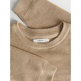 Reserved - Strukturirani pamučni džemper - bež | shoptok.hr