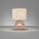 Fischer & Honsel Smeđa/bež stolna lampa keramička s tekstilnim sjenilom (visina 31 cm) Hanke – | shoptok.hr