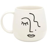 Sass & Belle bijela porculanska šalica Abstract Face Cijene