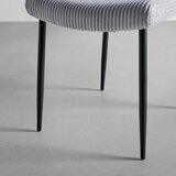 Bessagi Home stol elia, siva, rebrasti žamet | Shoptok.si
