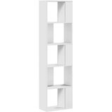 vidaXL Regal za knjige 5 razina bijeli 45x23,5x162,5 cm drveni | shoptok.hr